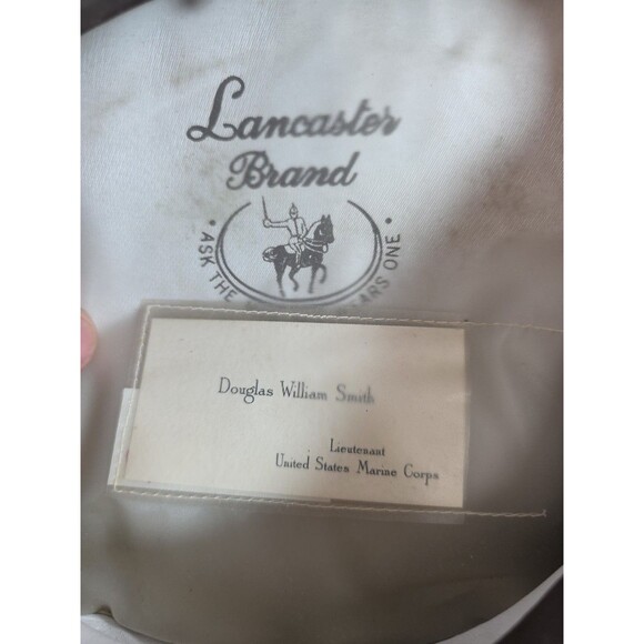 Marine Corps Lancaster Officer Service Cap Size 7 Vtg Barracks Cover - Picture 8 of 11